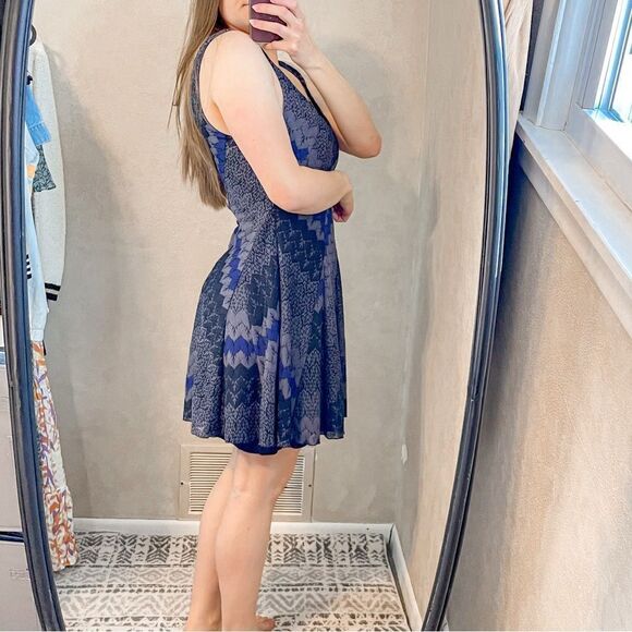 Free People Chevron Sleeveless Mini Dress M - Picture 2 of 9